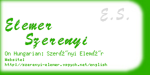 elemer szerenyi business card